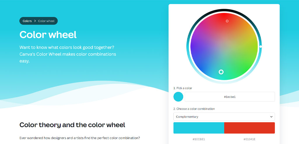 Canva Color Wheel